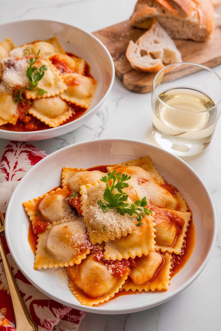 Homemade Four Cheese Ravioli