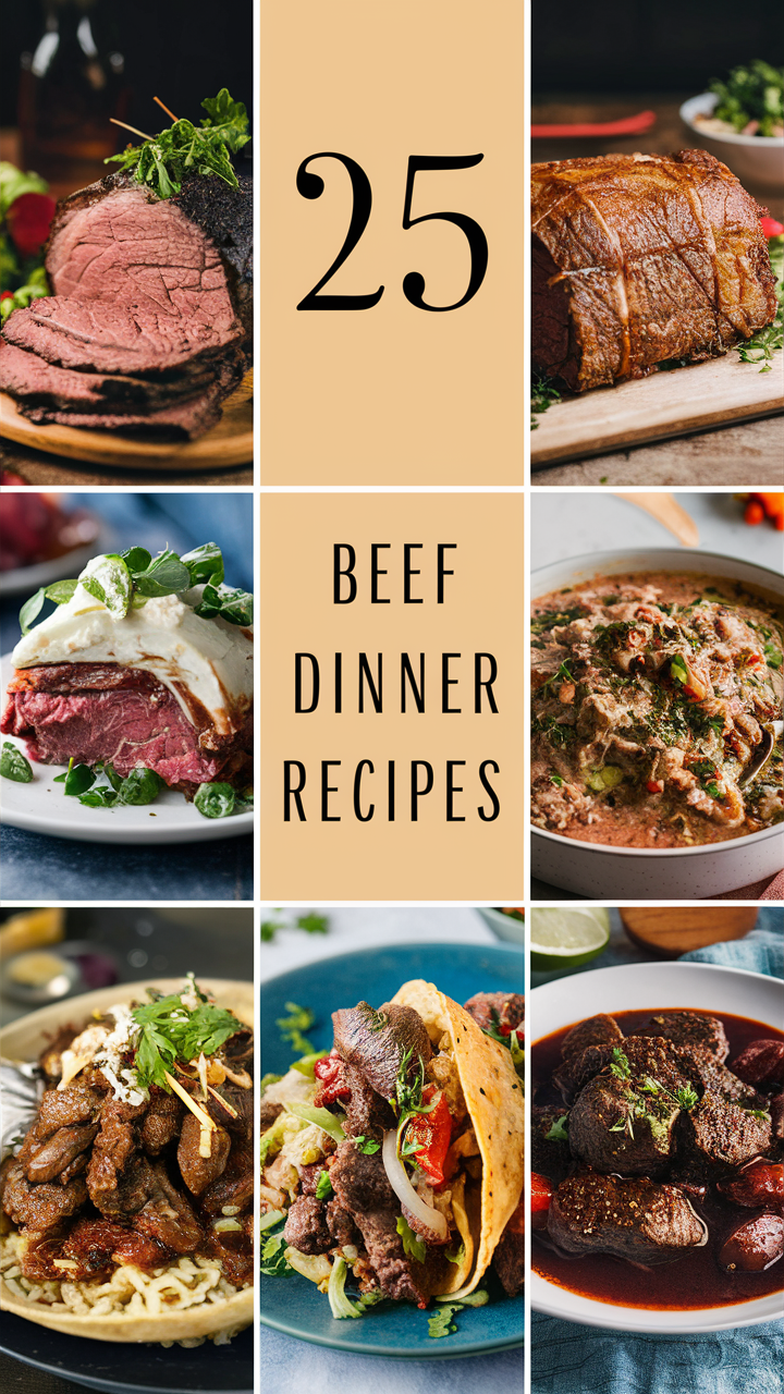 25 Easy and Delicious Beef Dinner Recipes for the Whole Family