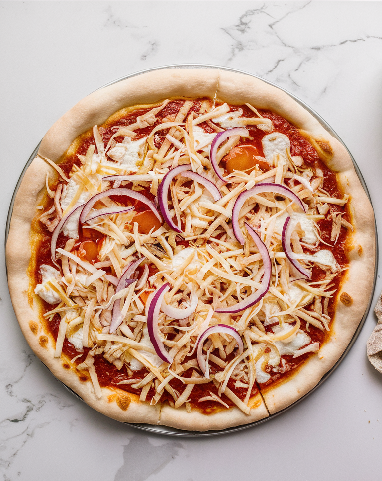 Homemade BBQ Chicken Pizza