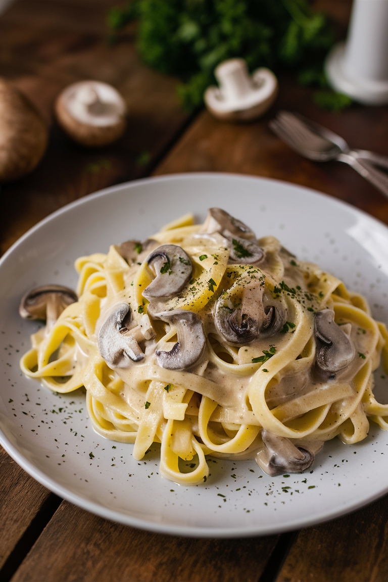 Creamy Beef Stroganoff with Ground Beef and Mushrooms