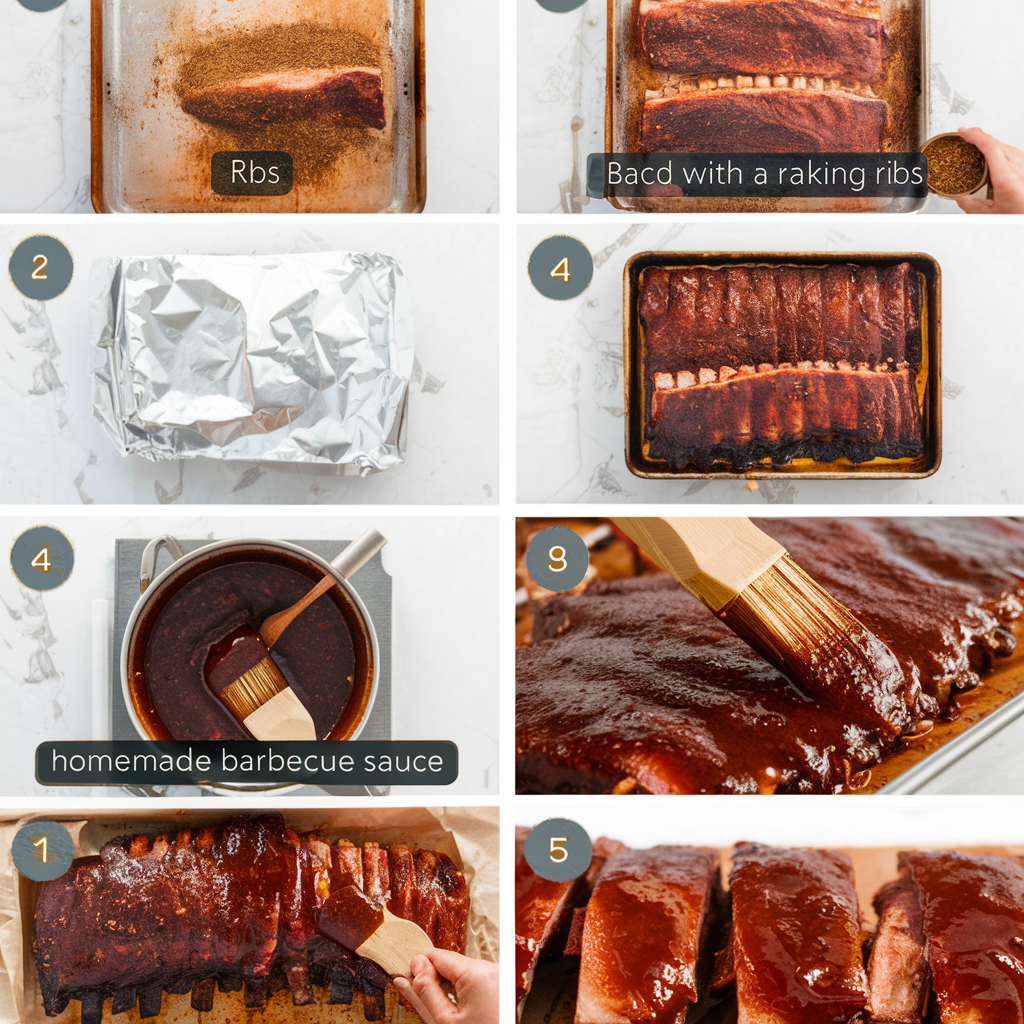 Oven Pork Ribs with Barbecue Sauce