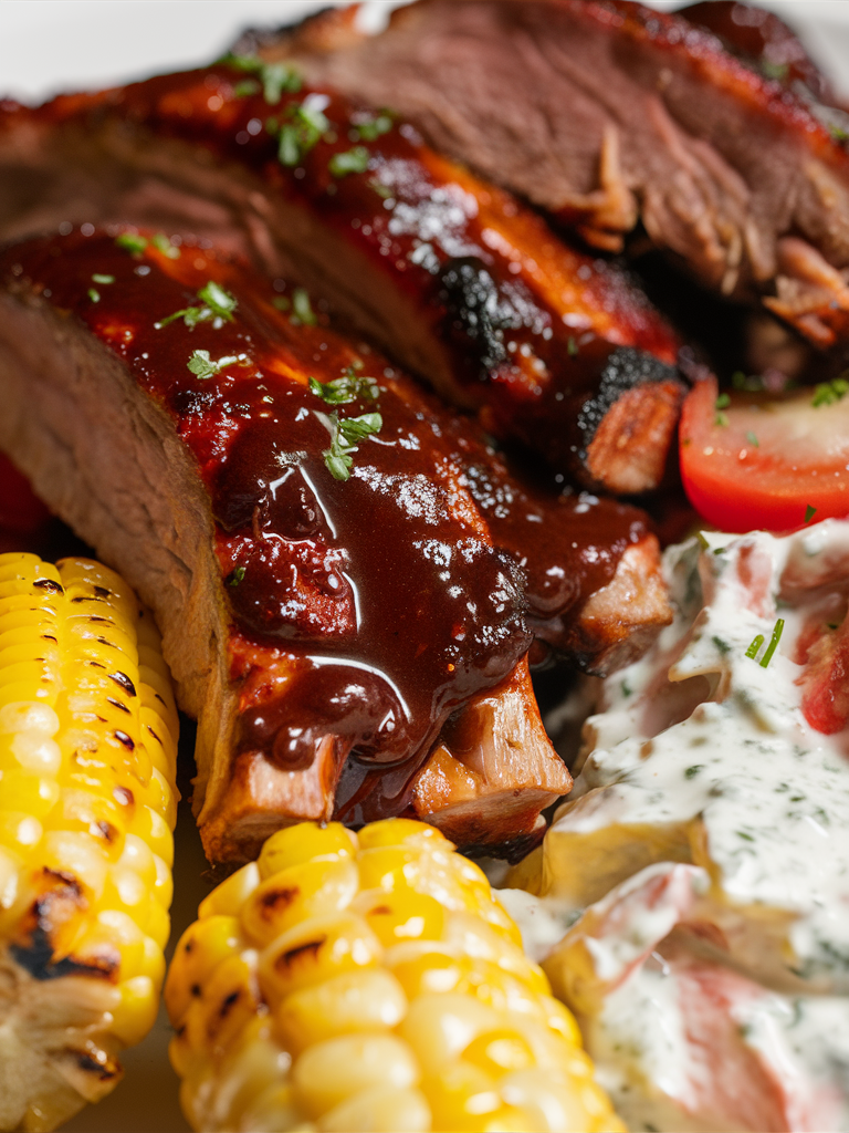 Oven Pork Ribs with Barbecue Sauce